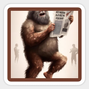 Bigfoot Enjoys Seeing His Name in Print Sticker